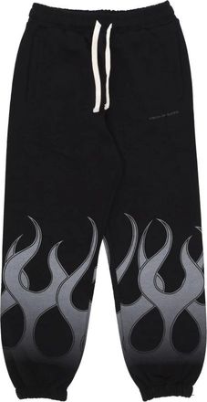Vision Of Super Flames Zwart/Grijs Trainingsbroek - Heren - Sweatpants - Zwart - L - Katoen - Broeken