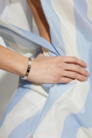 Tory Burch Bracelet With Logo, Womens, Silver