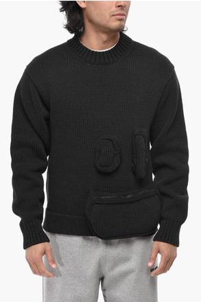 Off-white Crewneck Sweater ROPE With Removable Pockets size L