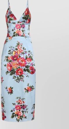 Dolce & Gabbana floral midi dress fitted silhouette