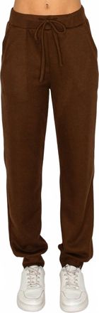 Knit Riot Haven Knit Jogger Pants In Chocolate
