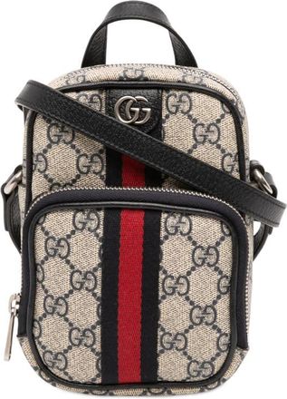 Gucci Pre-owned Gucci Mini GG Supreme Ophidia Satchel Unisex 671682 493075