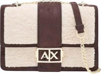 A|X Armani Exchange Bolso de hombro mediano - Bags - Mujer - Marr&oacute;n - ONE SIZE