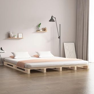 Berkfield Home Pallet Bed 180x200 cm Super King Size Solid Wood in Brown