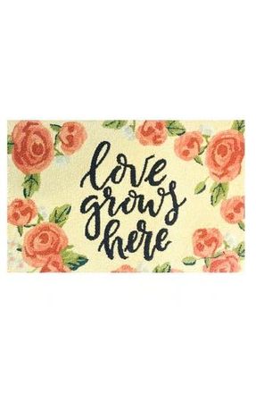 R16 Home Love Grows Here Door Mat in Cream Multi at Nordstrom Rack, Size 24X36