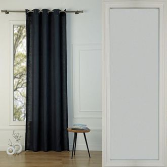 Febronie Cortina con ojales lino 140x260 carb&oacute;n