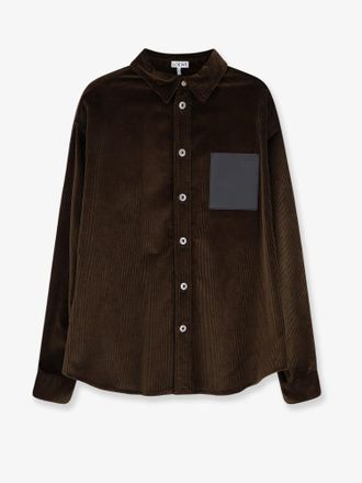 Loewe Camicia in velluto a coste con tasca in pelle - LOEWE - gender_Man
