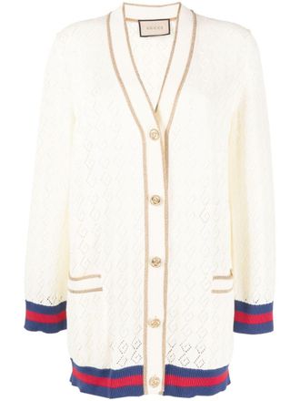 Gucci Vest van pointill&eacute; - Wit