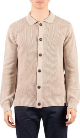 Fay Crew Neck Sweater - Heren - Vesten - Bruin - S - Wol - Truien & Vesten