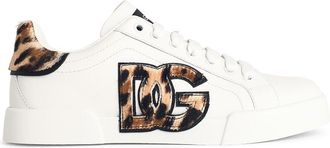 Dolce & Gabbana Portofino White Leather Sneakers