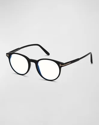 Tom Ford Men & apos;s Ft5695 49 mm Blue-Block Optical Frames