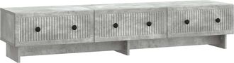 vidaXL Mueble De Tv 147 X 34,5 X 30 Cm Gris Hormig&oacute;n Vidaxl