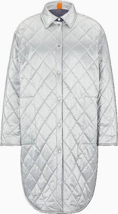 HUGO BOSS Womens Regular Fit Curved Hem Shirt Jacket - Grey - Size: 18 xxxl