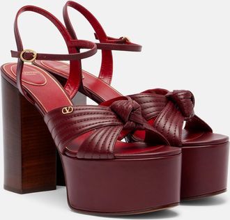 Valentino Garavani Crasher VLogo leather platform sandals