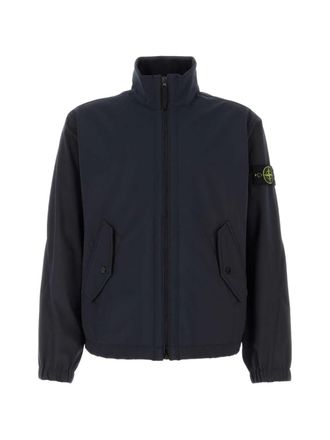 Stone Island Mens Compass Badge Zipped Jacket