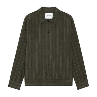 Nn.07 Nn07, Overhemden, Heren, Groen, XL, Katoen, Reed Overshirt