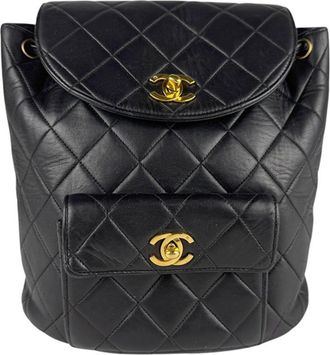 Chanel Black Leather Backpack (Pre-Owned)
