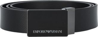 Emporio Armani Black Logo Buckle Belt