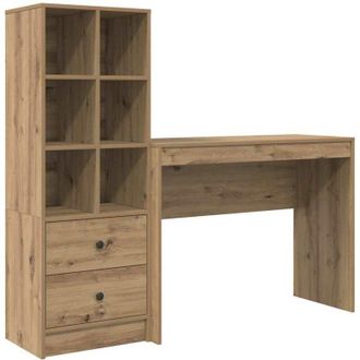 vidaXL Vidaxl - Escritorio Con Almacenamiento Con Caj&oacute;n 2 Pcs Roble Artisan