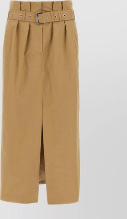 Dries Van Noten pleated long skirt belted waist