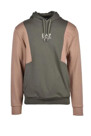 Emporio Armani Green Two-Tone Hooded Sweatshirt