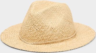 Le 31 Mens Braided raffia fedora