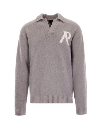 Represent Grey Boucl&eacute; Logo Polo Shirt