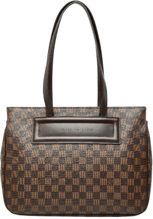 Louis Vuitton Brown Pvc Leather Handbag Tote Bag (Pre-Owned)