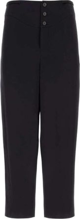 Saint Laurent Zijden Getailleerde Broek - Heren - Vrijetijds broeken - Blauw - XL - Leer - Broeken