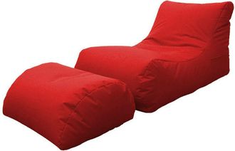 Talamo Italia Talamo Italia - Dmora Chaise longue de salón moderno, Made in Italy, Sillón con reposapiés de nailon, Puf acolchado para dormitorio, 120x80h60 cm