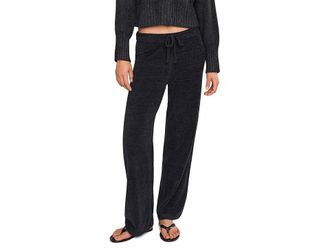 Barefoot Dreams CozyChic Ultra Lite(r) Tie Waist Relaxed Pants Womens Clothing Black : LG, Nylon/Viscose