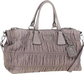 Prada Pre-owned Vintage Tote Bag - Dames - Vintage Shopper - Grijs - ONE Size - Leer - Vintage