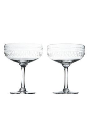 The Vintage List Set of 2 Crystal Cocktail Glasses in Ovals at Nordstrom Rack