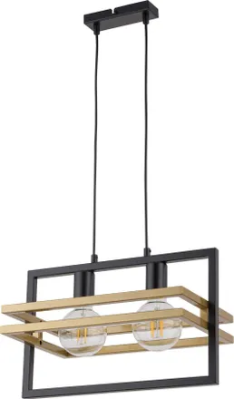 Sigma Lampada A Sospensione Loft Merci Nero/oro 2xe27 Sigma
