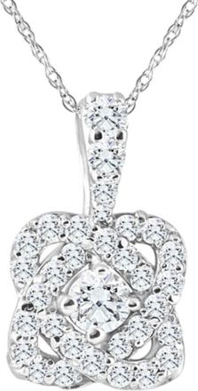 Pompeii3 3/4ct Diamond Infinity Intertwined Love Pendant 14K White Gold Necklace