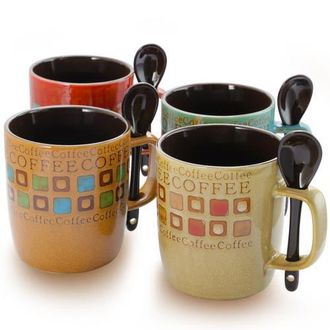 Gibson Cafe Americano 13oz Mug Set in Assorted at Nordstrom