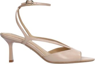 Lola Cruz Schoenen, Dames, Beige, 37 EU, Leer, Streep Heel Sandalen 65