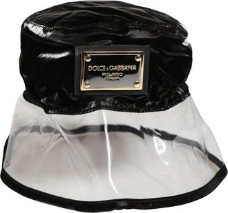 Dolce & Gabbana Mens Black Nylon Plastic Fisherman Bucket Capello Hat