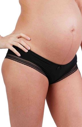 Cache Coeur Milk Seamless Low Waist Maternity Briefs in Black at Nordstrom, Size X-Large
