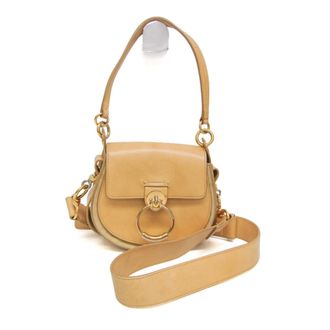 Chlo&eacute; Tess Suede With Leather Beige Leather Handbag (Pre-Owned)