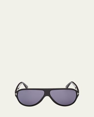 Tom Ford Mens Samuele 02 61mm Acetate Aviator Sunglasses