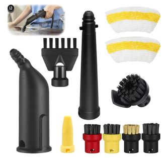 OEM Fundas Abrasivas Para Mopa De Vapor Karcher Sc1, Sc2, Sc4 Y Sc5, Kit De Accesorios De Cepillo De Nailon Y Cobre - Modelo 14