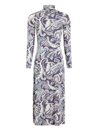 Marie Oliver Paxton paisley-print dress - Blue