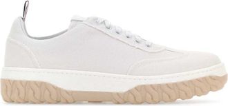 Thom Browne White Canvas Sneakers