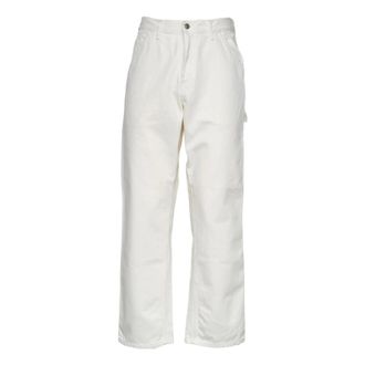 Carhartt Work in Progress Carhartt Wip, Straight Trousers, male, White, Size: W31 Single Knee Pant