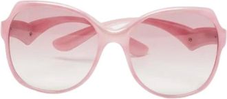 Dolce & Gabbana Pre-owned Accessories, female, Pink, Size: ONE SIZE Pre-owned Oversized Gradient Sunglasses