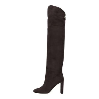 Maisons Skorpios Marylin Suede Dijkhoge Laarzen - Dames - Over de knie laarzen - Bruin - 41 EU - Leer - Schoenen