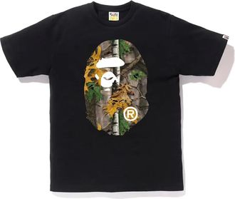 A Bathing Ape Forest Camo Big Ape Head T-shirt Black Beige TBD-BAPE-7