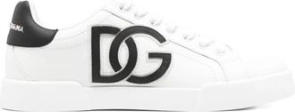 Dolce & Gabbana Portofino Sneaker - Dames - Sneakers - Wit - 40 1/2 EU - Leer - Schoenen