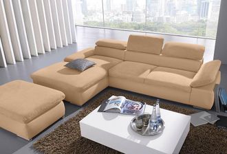Sit&more Ecksofa »Valantine L-Form, B: 286 cm« mit Arm- & Kopfteilverstellung, optional mit Bettfunktion